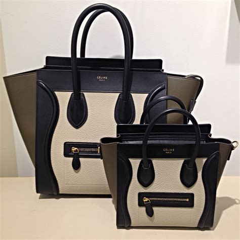 new celine nano luggage vs old|Celine shoulder luggage tote price.